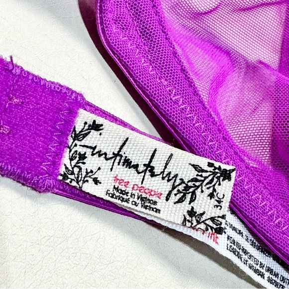 Free People Intimately Mesh Triangle Bra in Pink - Picture 3 of 4